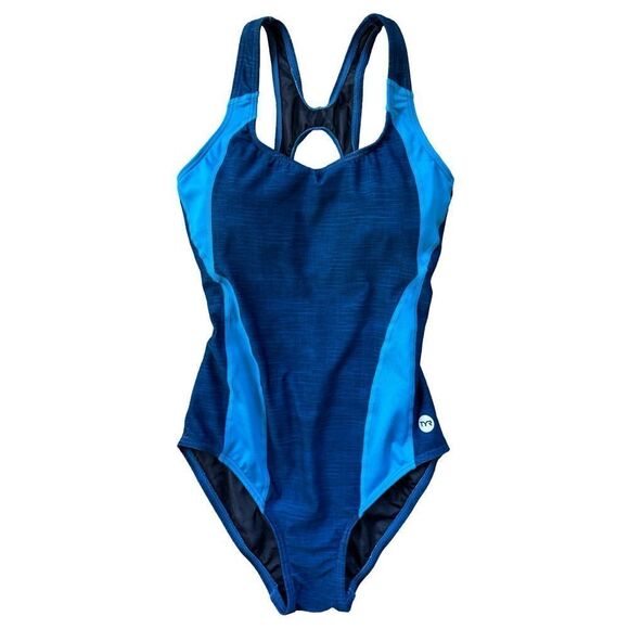 TYR Women's Maxfit Splice Swimsuit - Navy & Blue Size 8 NWT - Picture 3 of 12